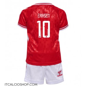 Danimarca Christian Eriksen #10 Prima Maglia Bambino Europei 2024 Manica Corta (+ Pantaloni corti)